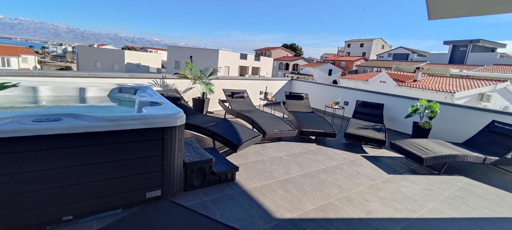Luxurioeses Penthouse Welle Mit Whirlpool, Grill Und Meerblick Вир Экстерьер фото