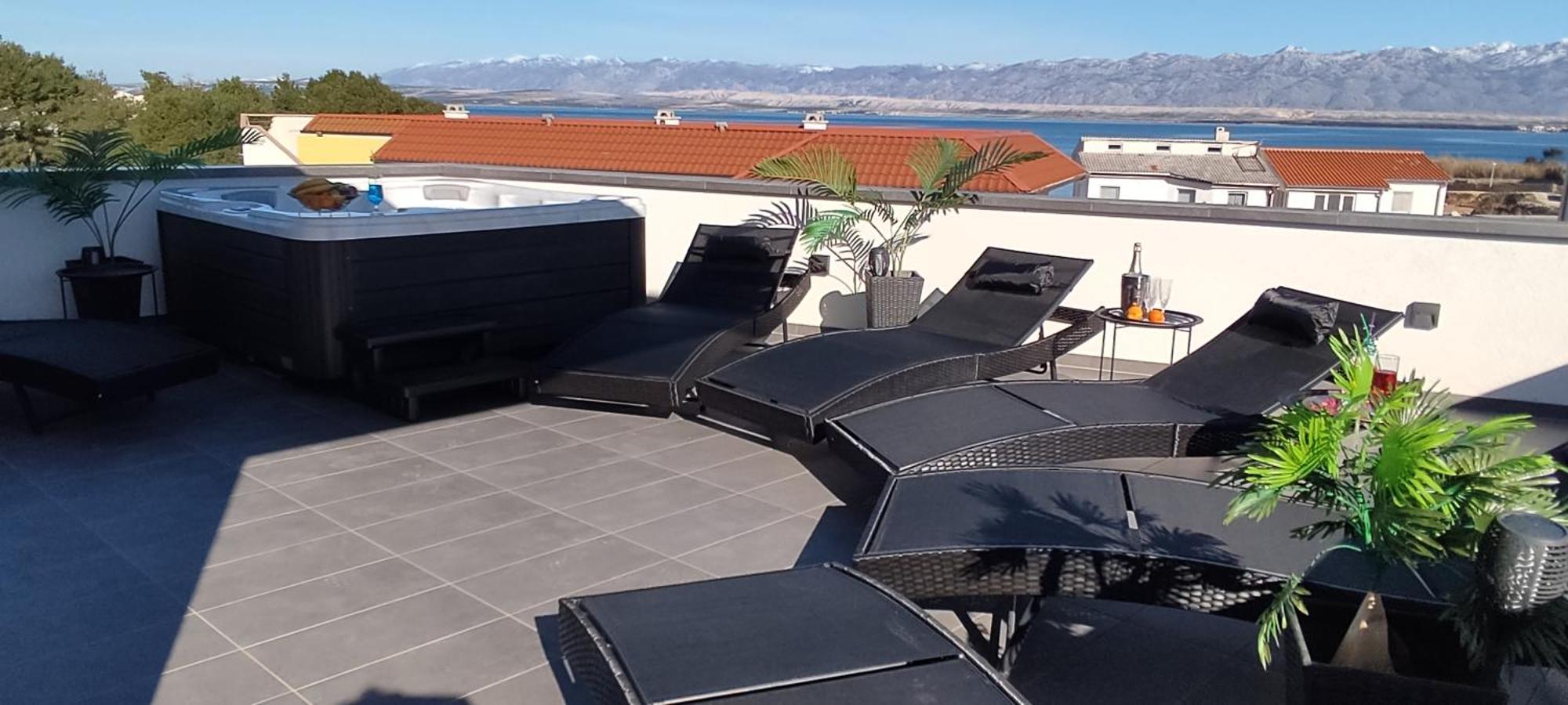 Luxurioeses Penthouse Welle Mit Whirlpool, Grill Und Meerblick Вир Экстерьер фото
